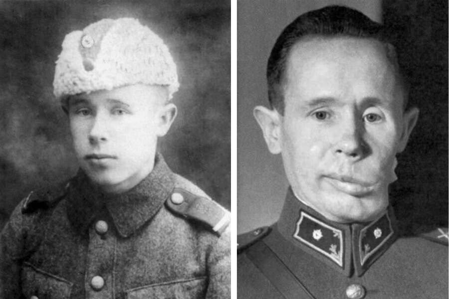 Simo Häyhä, fínsky ostreľovač. Zdroj: https://commons.wikimedia.org/wiki/File:Simo_hayha_joven.jpg, https://commons.wikimedia.org/wiki/File:Simo_hayha_second_lieutenant_1940.png