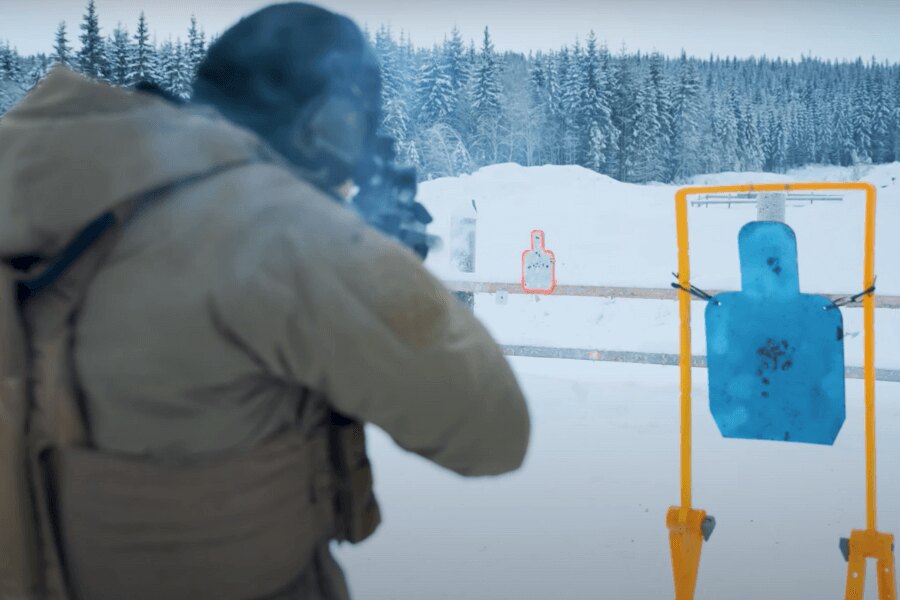 Střelba zblízka na termální terč GOAST Target System® E-Type. Zdroj: parallaxcts.com, Rigad.cz