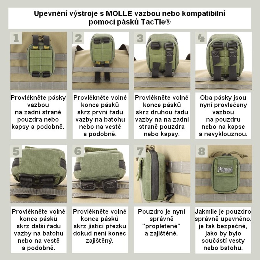 Molle - spôsoby upevnenia