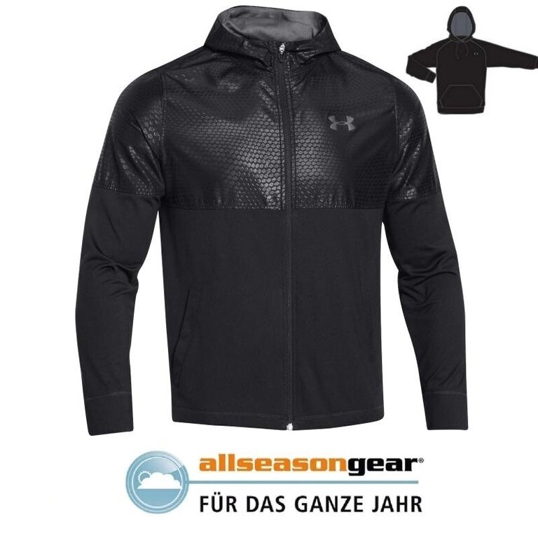 Bunda UNDER ARMOUR® Embossed LTWT Hoodie AllSeasonGear® - černá