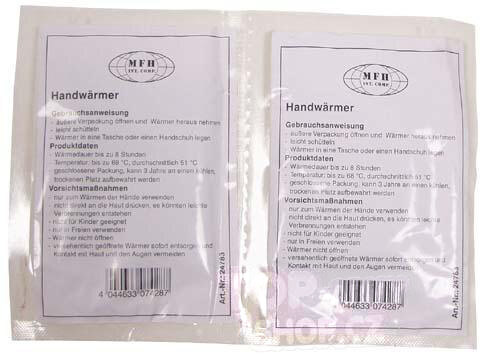 Chemické teplo Mini Warmers MFH® jednorazové