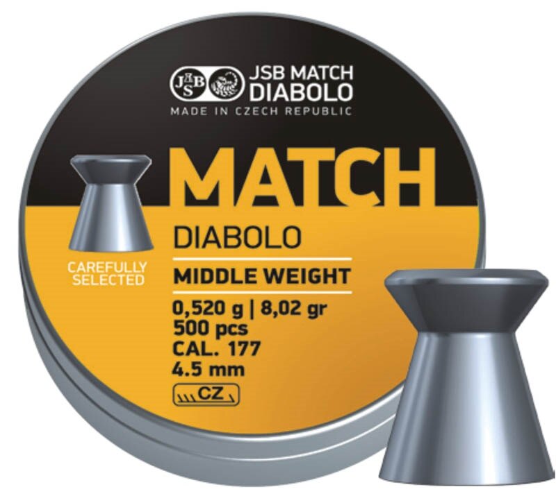 Diabolky Yellow Match Middle Weight 4.51 mm JSB® / 500 ks