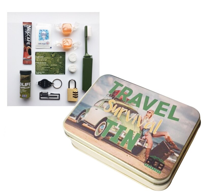 Krabička poslednej záchrany BCB® Travel Survival Tin