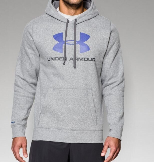 Mikina s kapucňou UNDER ARMOUR® Rival Charged - sivá-modrá