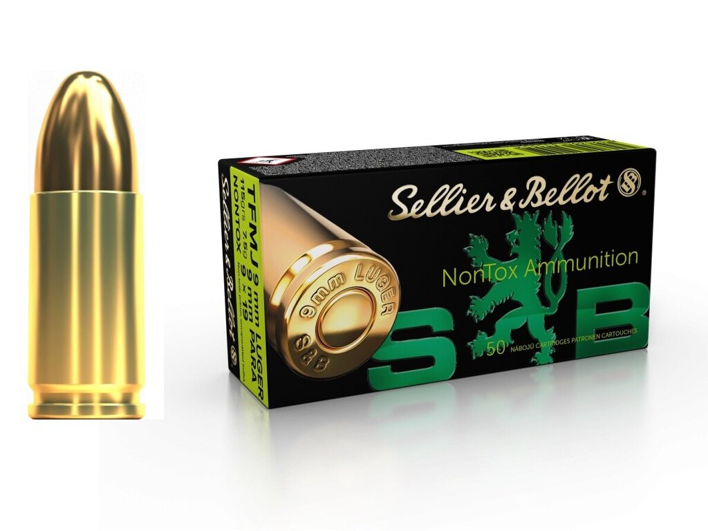 Náboje Nontox Sellier & Bellot® / 9 mm Luger / 7,5 g - 115 grs / 50 ks