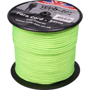 Padáková šňůra - paracord na cívce Web-tex® 3 mm, 100 metrů