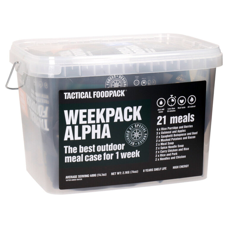 Set 21x Survival MRE dehydrovaného jedla Alpha Tactical Foodpack®