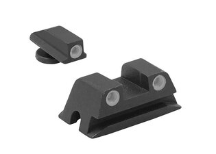 Tríciové mieridlá Tru-Dot® Fixed Pistol Set Meprolight® / zelená muška, zelené plexi