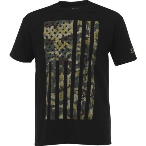 Tričko 5.11 Tactical® Camo Flag - čierne